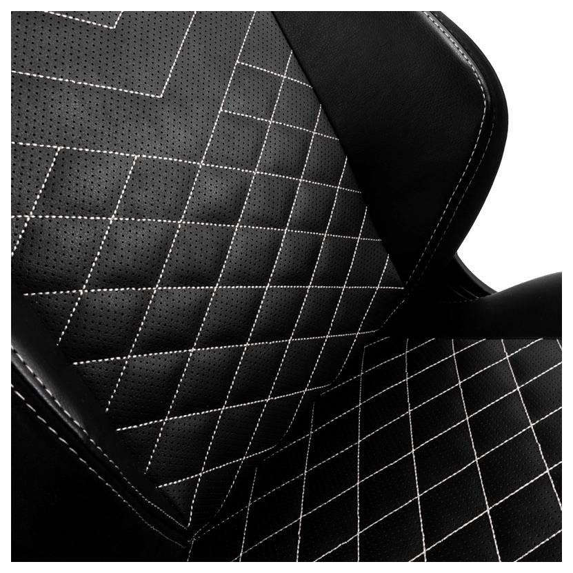 Noblechairs HERO Gaming Stuhl - schwarz/platinweiß Gaming-Stuhl Schwarz