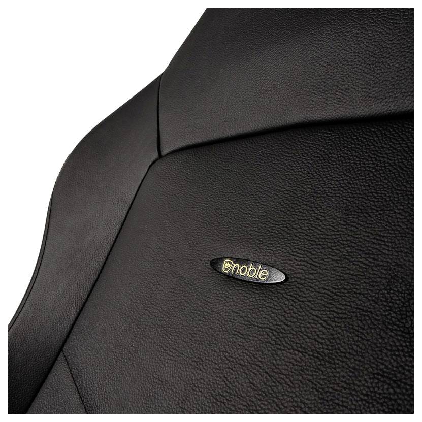 Noblechairs HERO Echtleder Gaming Stuhl - schwarz/schwarz Gaming-Stuhl Schwarz