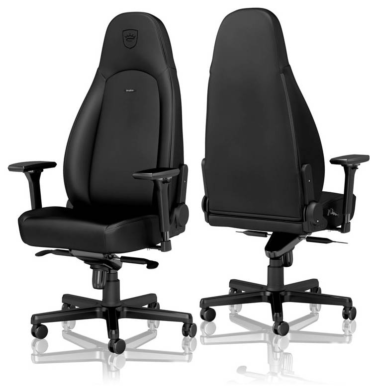 Noblechairs ICON Gaming Stuhl - Black Edition Gaming-Stuhl Schwarz