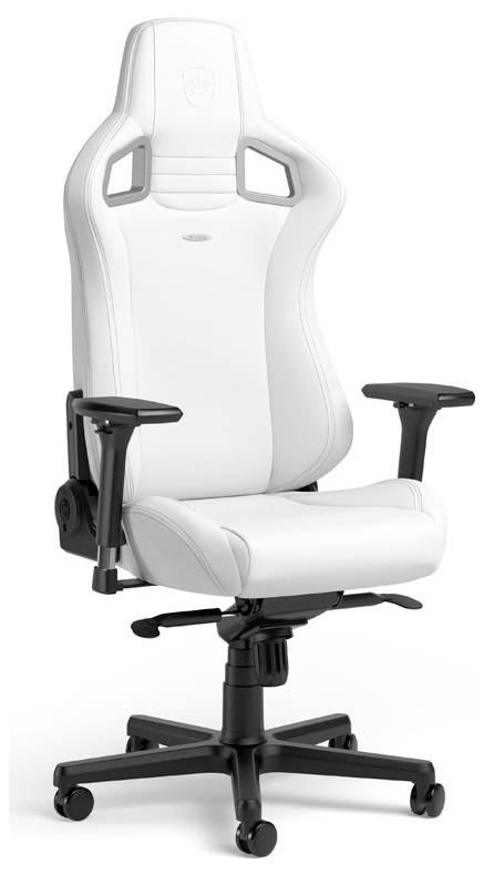 Noblechairs EPIC Gaming-Stuhl - White Edition Gaming-Stuhl Weiß