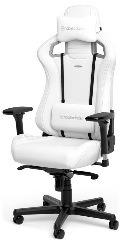 Noblechairs EPIC Gaming-Stuhl - White Edition Gaming-Stuhl Weiß