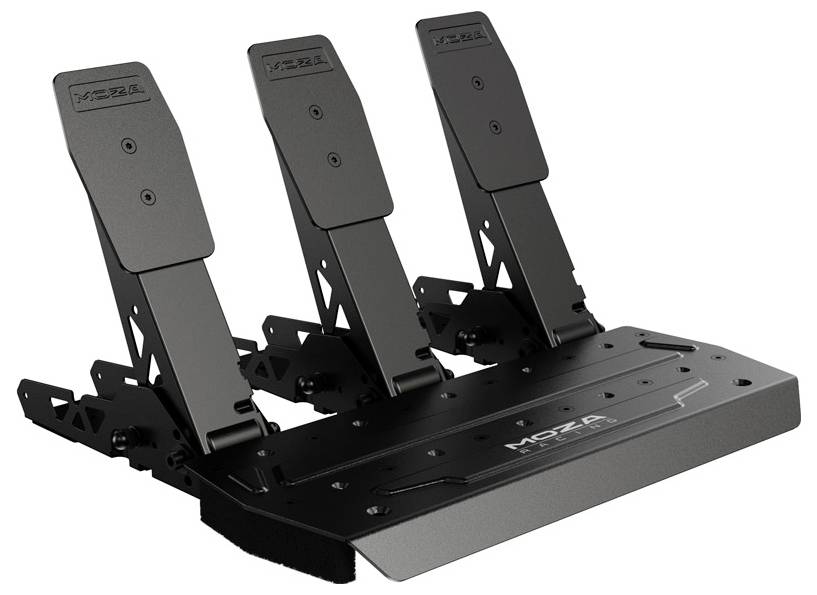 MOZA R5 Racing Set (R5 DD Wheelbase, ES Wheel, SR-P Lite Pedale, Tischhalterung) Lenkrad Schwa