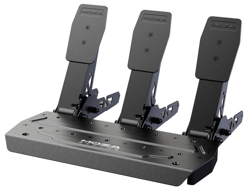 MOZA R5 Racing Set (R5 DD Wheelbase, ES Wheel, SR-P Lite Pedale, Tischhalterung) Lenkrad Schwa