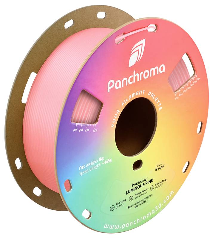 Polymaker CA02034 Panchroma™ Luminous Filament PLA nachleuchtend 1.75mm 1000g Pink 1St.