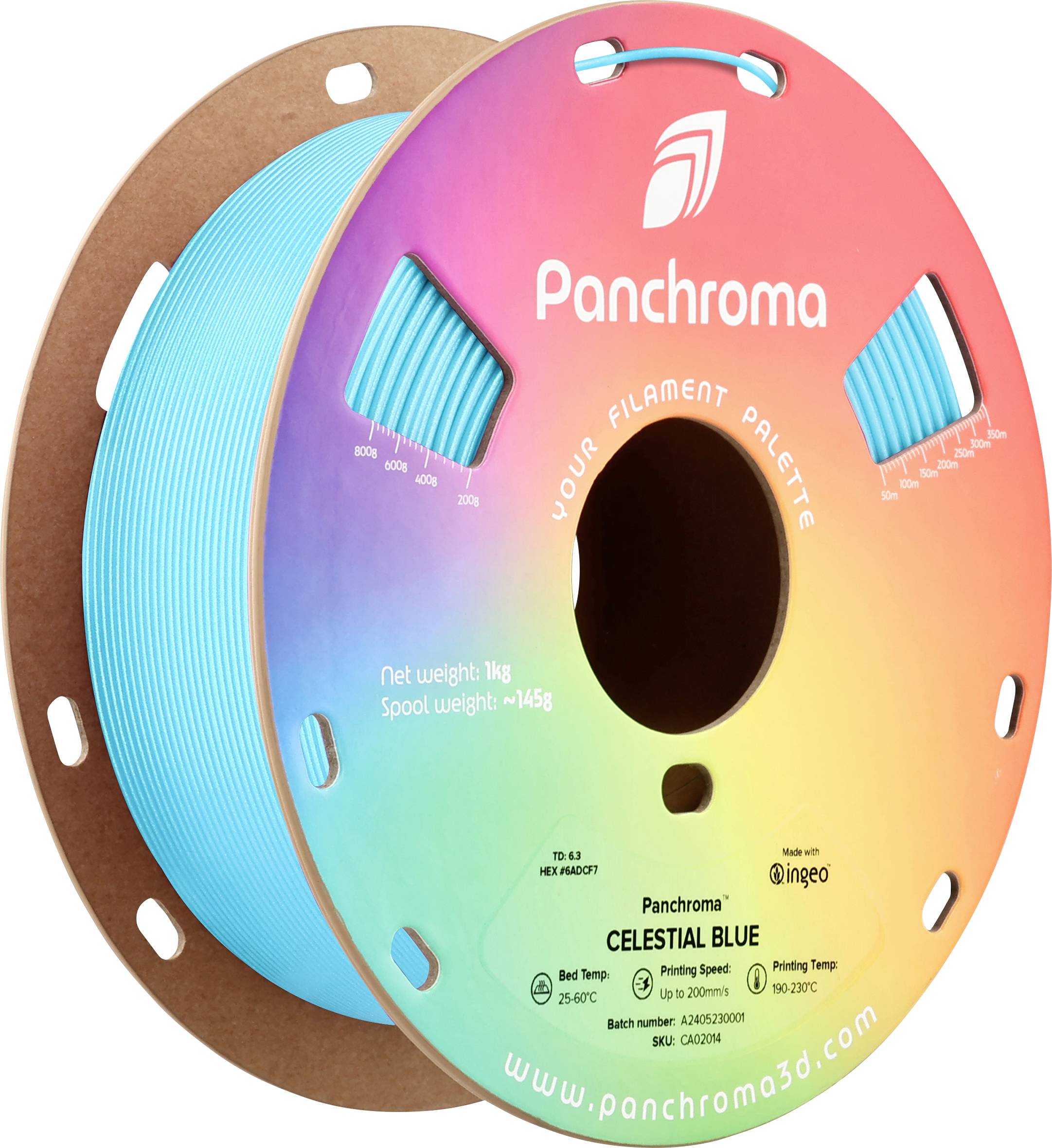 Polymaker CA02014 Panchroma™ Celestial Filament PLA Mehrfarbig 1.75mm 1000g Blue, Blau 1St.