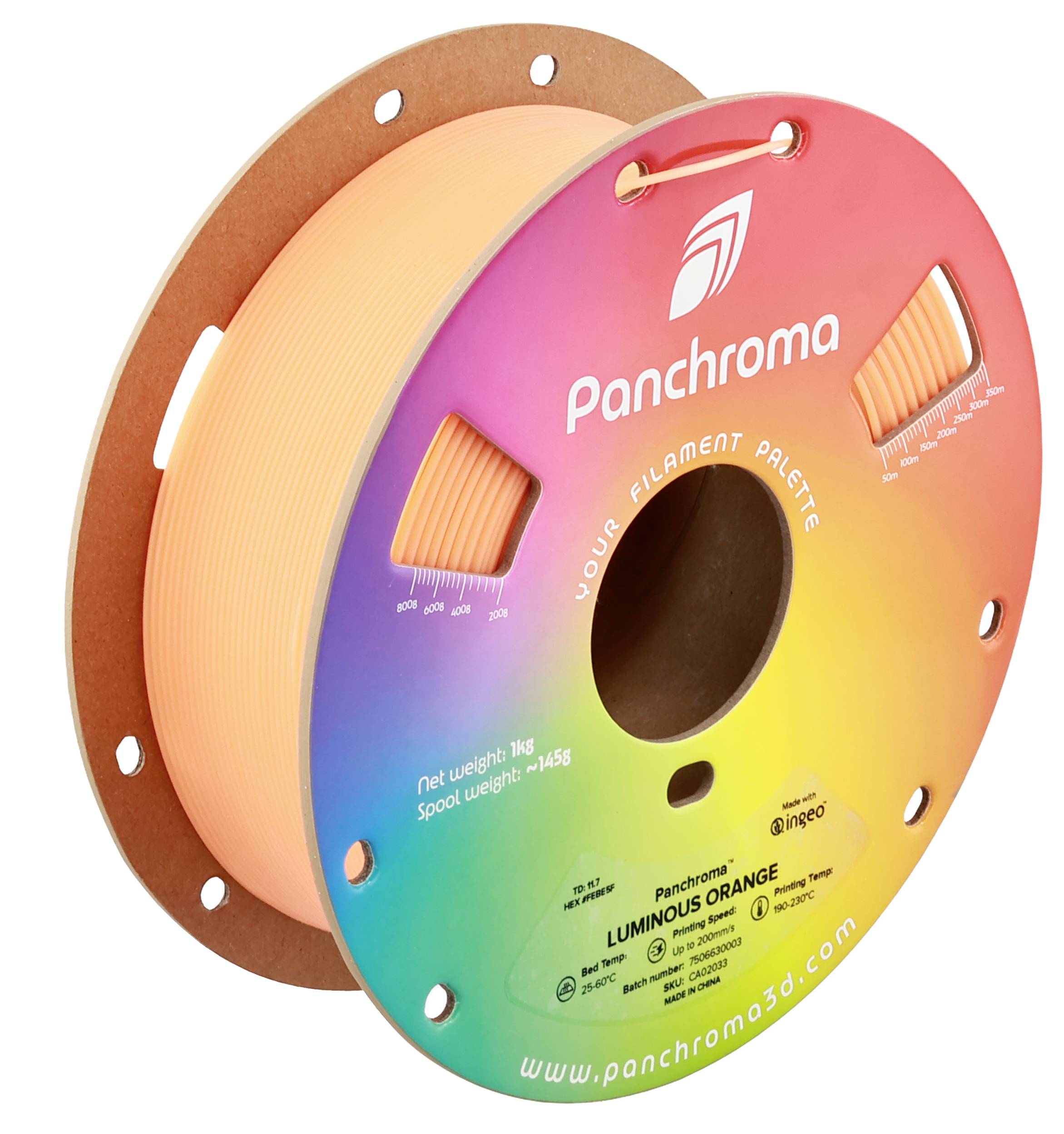 Polymaker CA02033 Panchroma™ Luminous Filament PLA nachleuchtend 1.75mm 1000g Orange 1St.