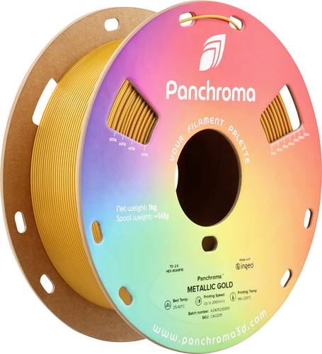 Polymaker CA02011 Panchroma™ Metallic Filament PLA, PLA Glitter Mehrfarbig 1.75 mm 1000 g Gold, Met