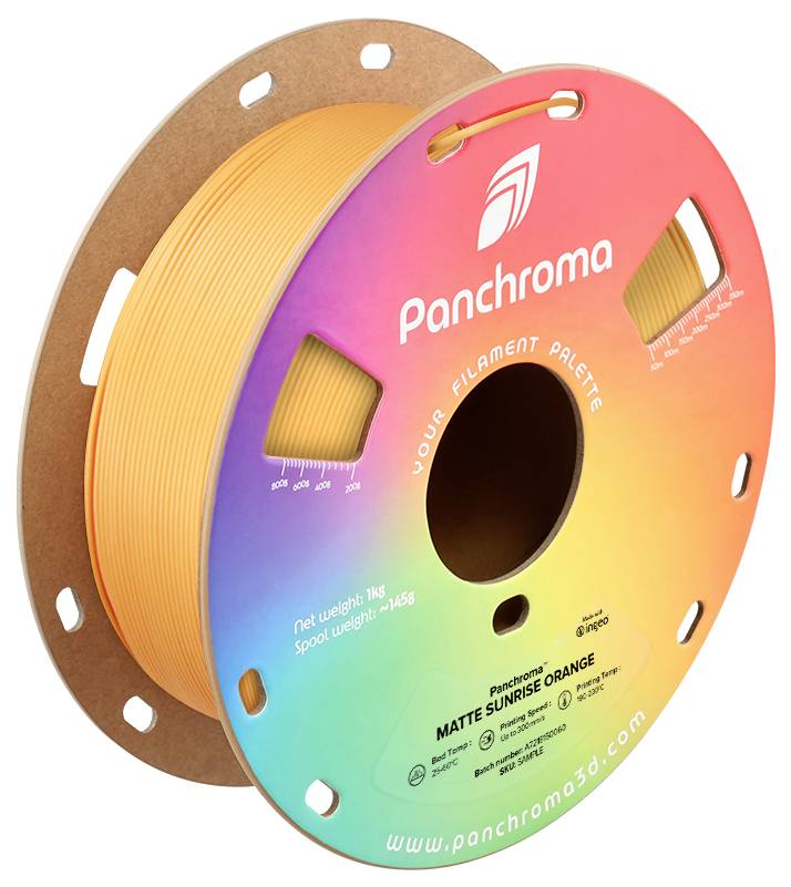 Polymaker CA04040 Panchroma™ Matte Filament PLA Matt, geringerer Kunststoffgehalt 1.75mm 1000g Sunrise Orange, Orange 1St.