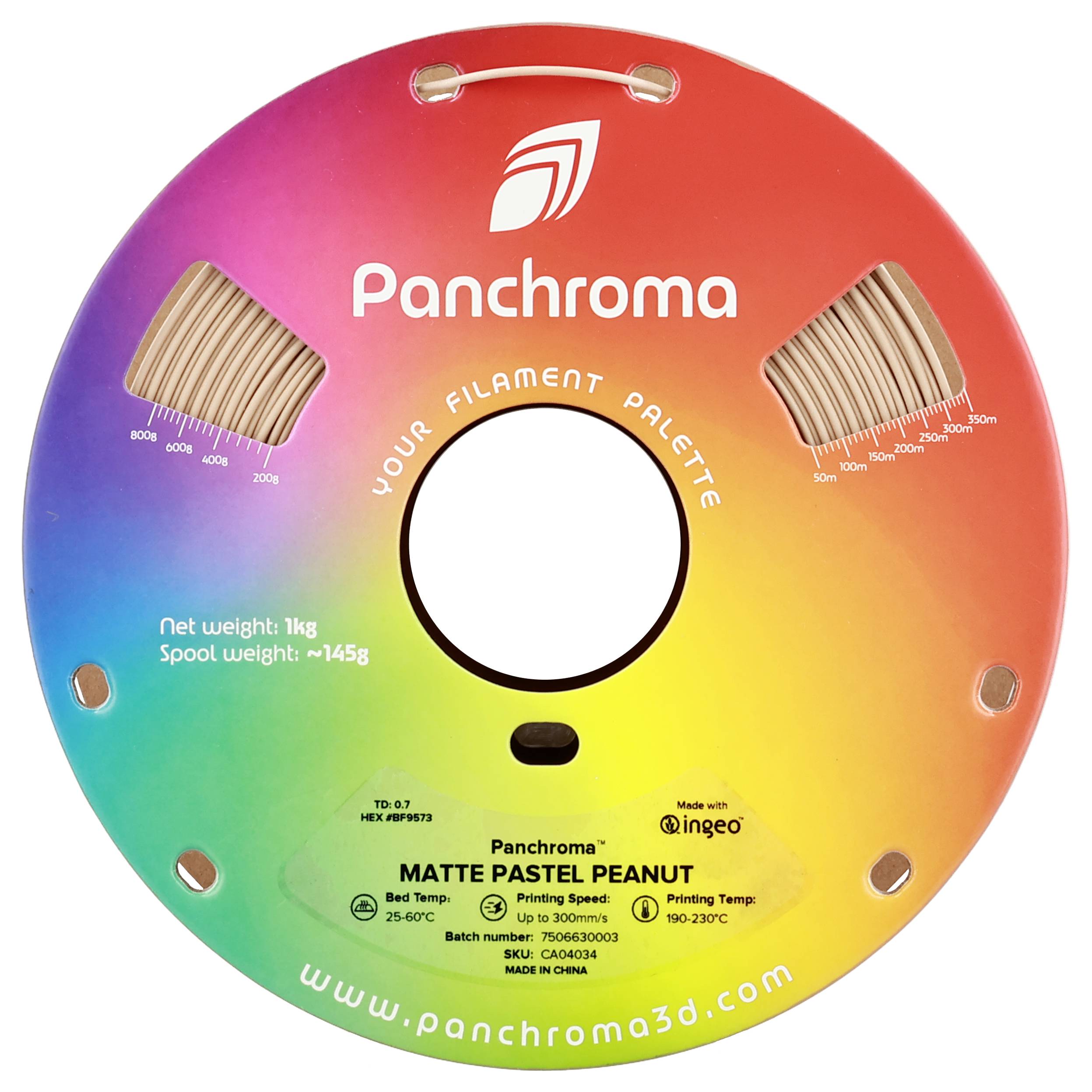Polymaker CA04034 Panchroma™ Matte Filament PLA Matt, Geringe Dichte 1.75mm 1000g Pastel Peanut, Erdnussbraun 1St.