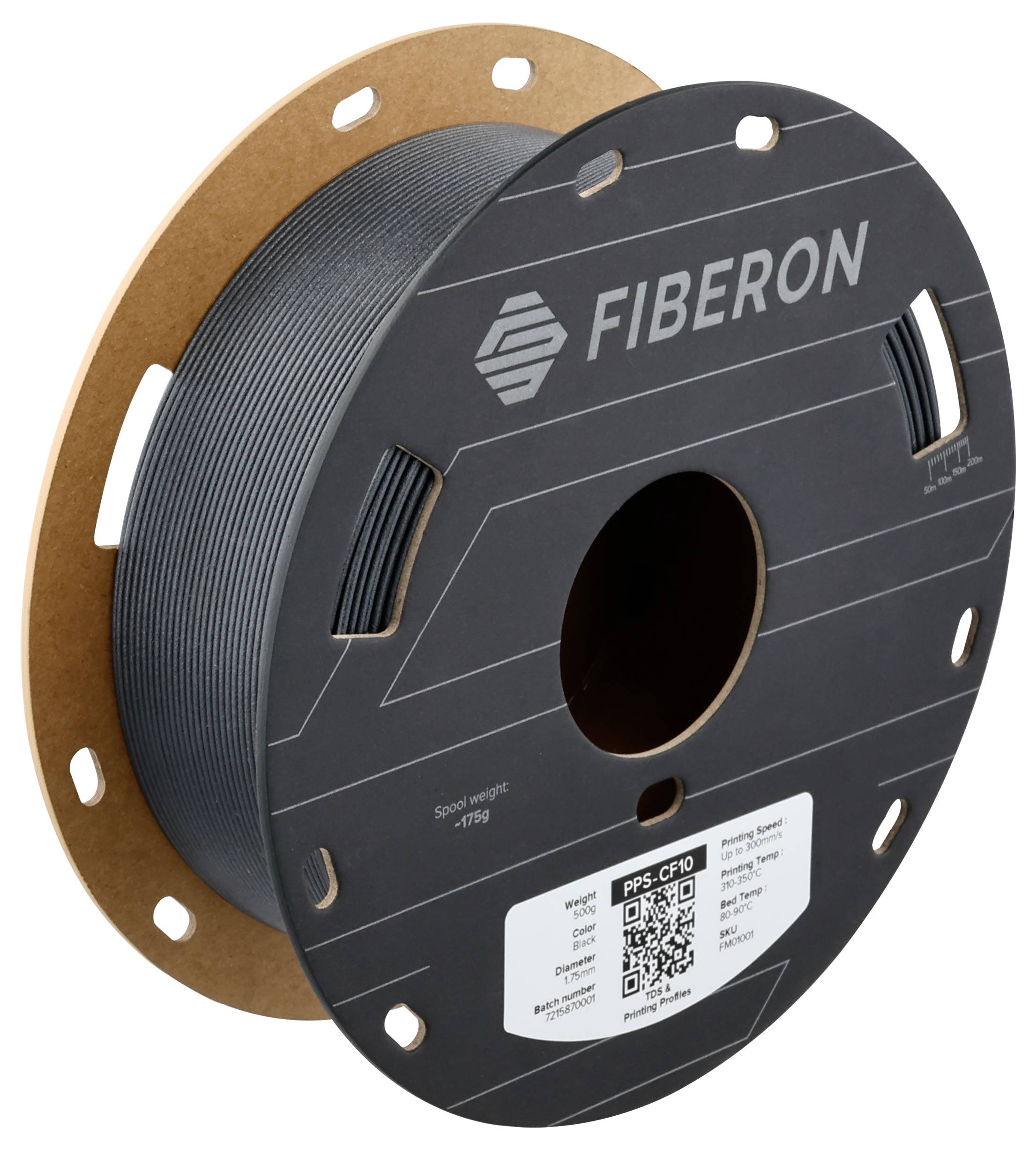 Polymaker FM01001 Fiberon™ PPS-CF10 Filament PPS-CF Kohlefaserverstärkt, chemisch beständig, hitzebeständig, Kriechfestigkeit