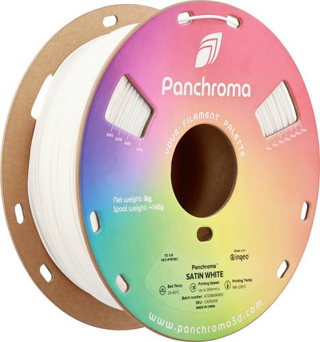 Polymaker CA05009 Panchroma™ Satin Filament PLA Satiniert, hohe Steifigkeit 1.75 mm 1000 g Weiß 1