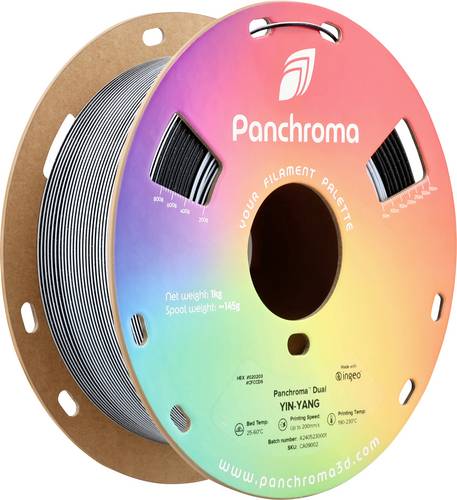Polymaker CA09002 Panchroma™ Dual Special Filament PLA Mehrfarbig 1.75 mm 1000 g Yin-Yang, Schwarz/