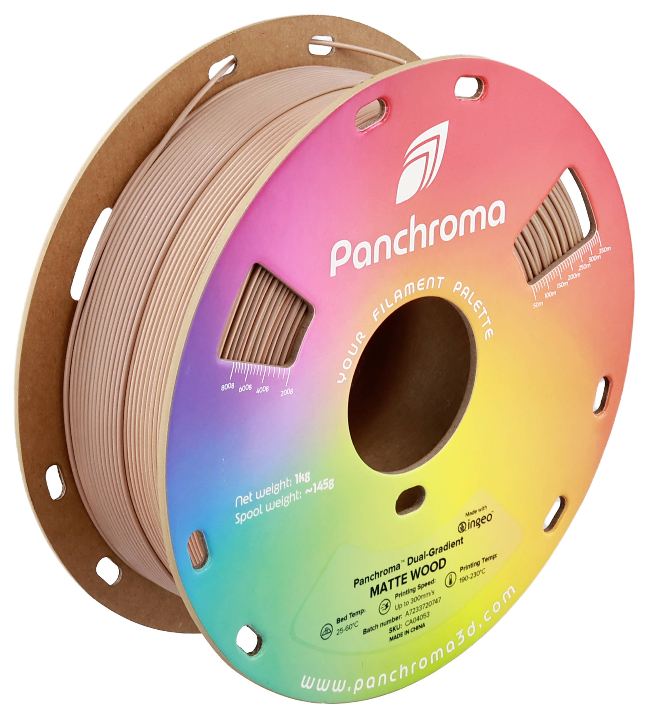 Polymaker CA04053 Panchroma™ Gradient Matte Filament PLA Mehrfarbig, Farbwechsel 1.75mm 1000g Wood, Braun, Beige 1St.