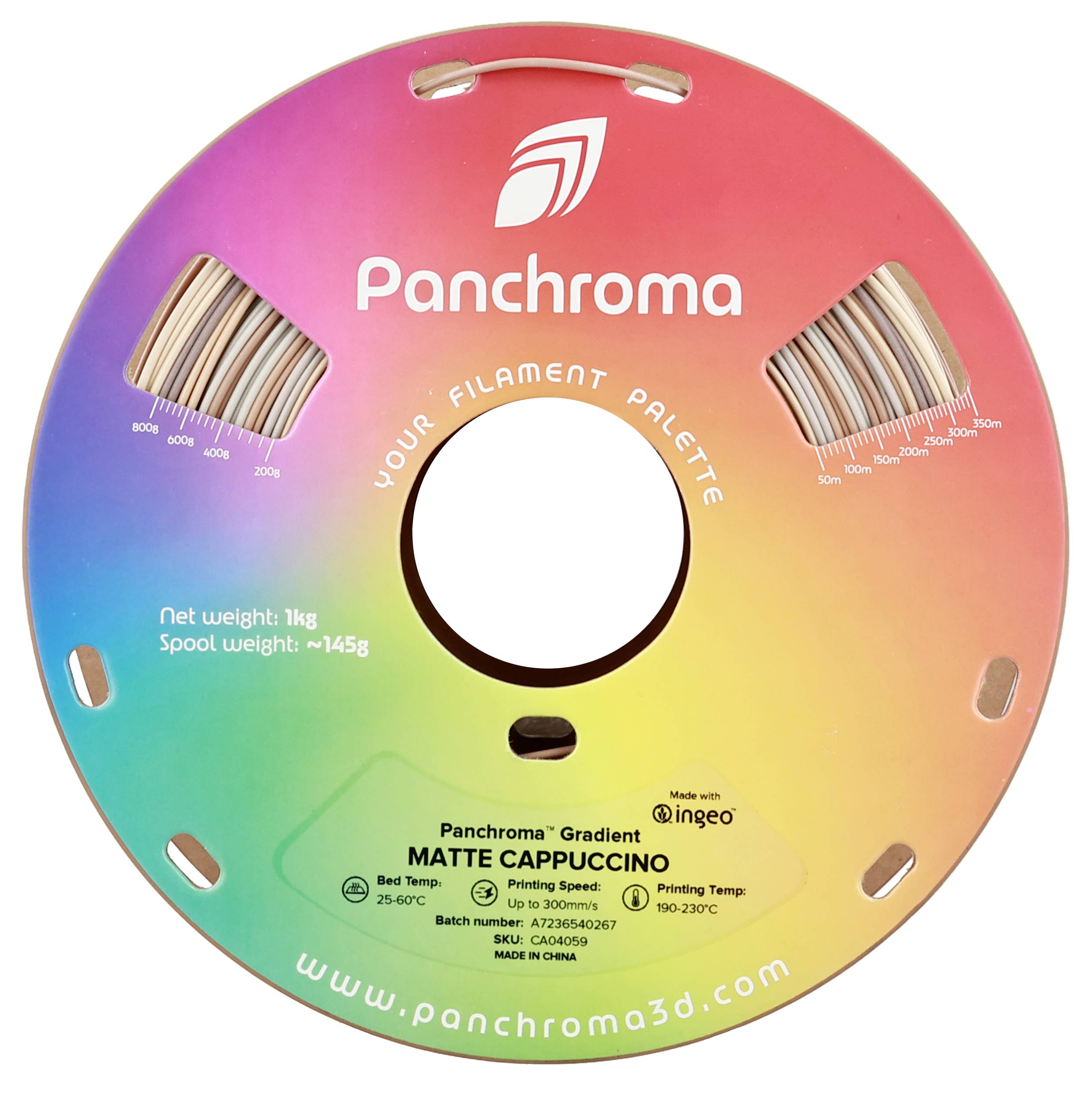 Polymaker CA04059 Panchroma™ Gradient Matte Filament PLA Mehrfarbig 1.75mm 1000g Cappuccino 1St.