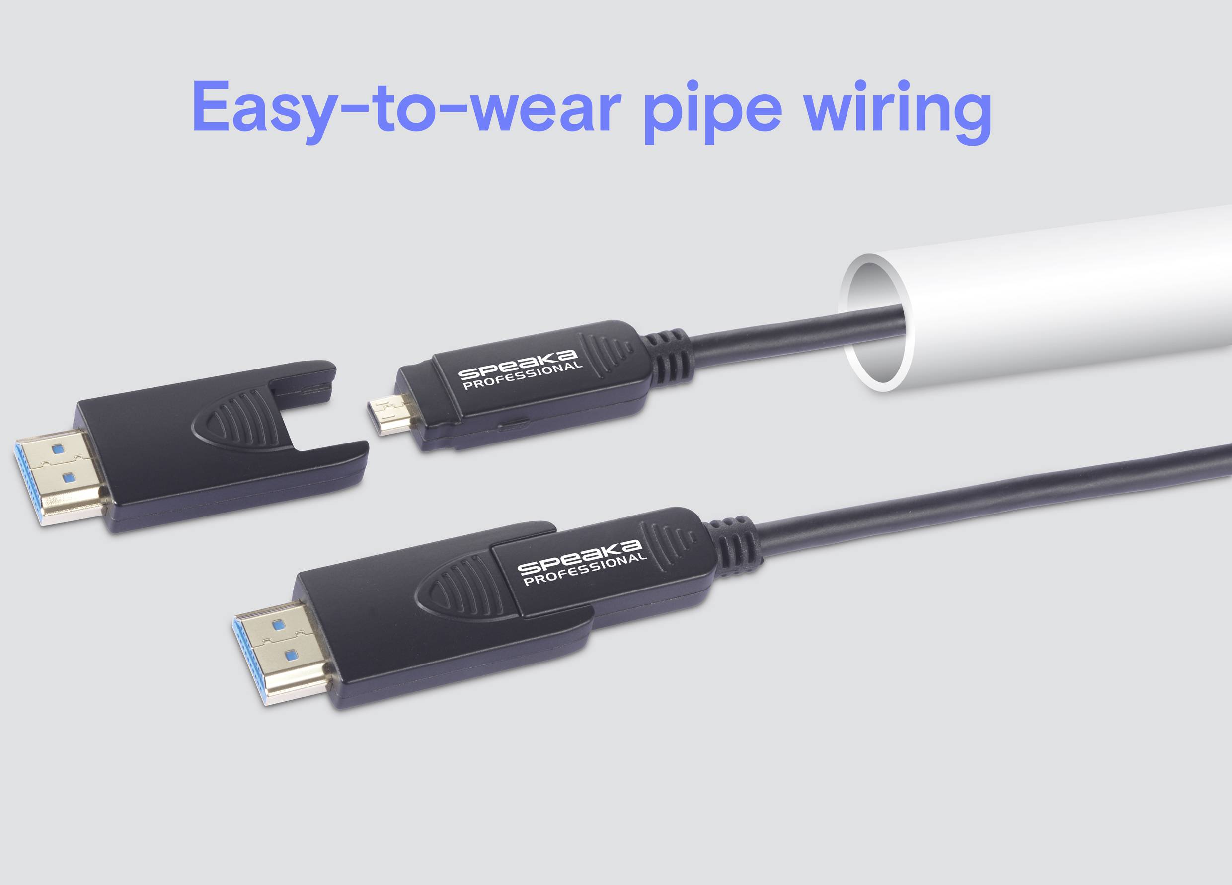 SpeaKa Professional Glasfaser / HDMI Anschlusskabel HDMI-A Stecker, HDMI-Micro-D Stecker, HDMI-A Stecker, HDMI-Micro-D Stecker 20