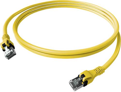 Easylan CPP1OYAYAY0015 RJ45 Netzwerkkabel, Patchkabel CAT 6a S/FTP 1.5m Gelb 1St.