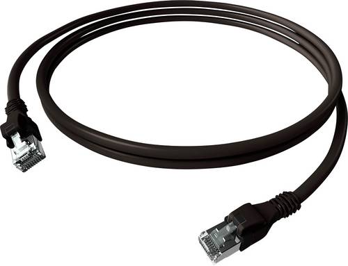 Easylan CPP1OSASAS0075 RJ45 Netzwerkkabel, Patchkabel CAT 6a S/FTP 7.5m Schwarz 1St.