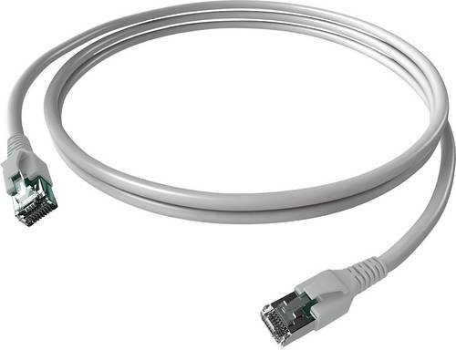 Easylan CP1KABABA0075 RJ45 Netzwerkkabel, Patchkabel CAT 6a S/FTP 7.5m Grau 1St.