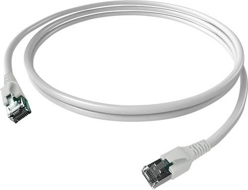 Easylan CP1KWBWBW0075 RJ45 Netzwerkkabel, Patchkabel CAT 6a S/FTP 7.5m Weiß 1St.