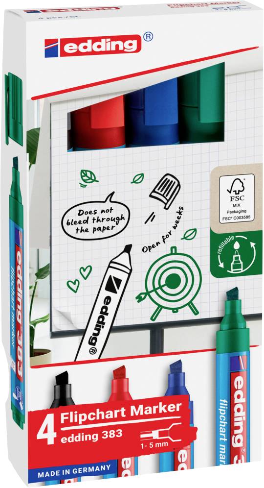 Edding 4-383-4-2 Flipchartmarker 1 St.