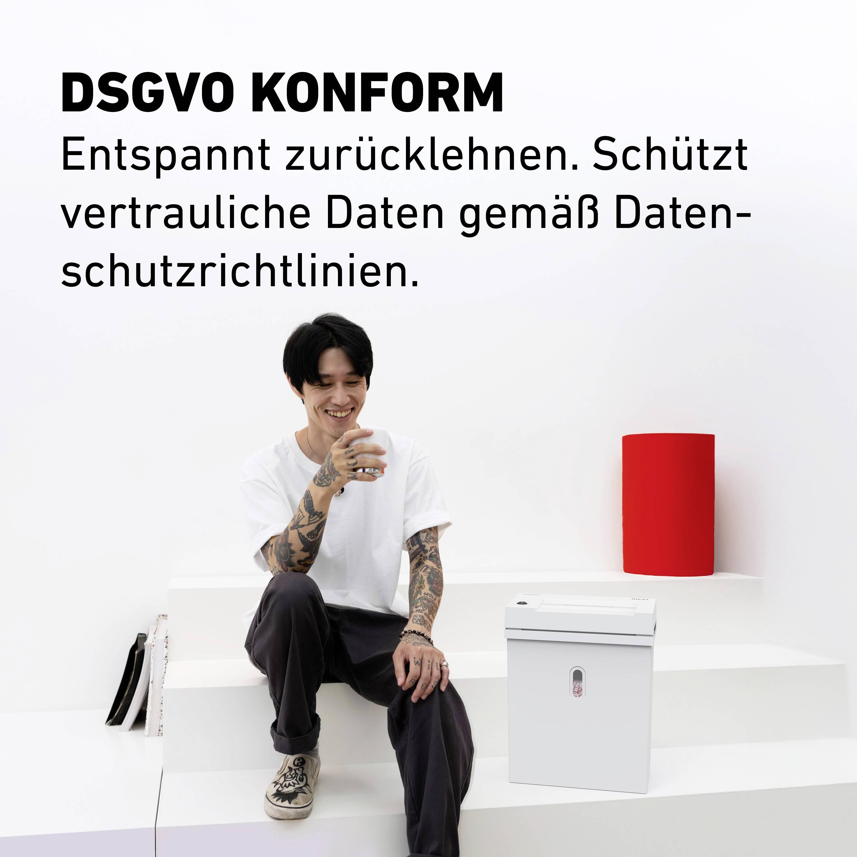 Ideal Office Shredcat 8200 CC 2 x 12mm Aktenvernichter 12 Blatt Partikelschnitt 2 x 12mm P-5 21l Vernichtet auch Büroklammern