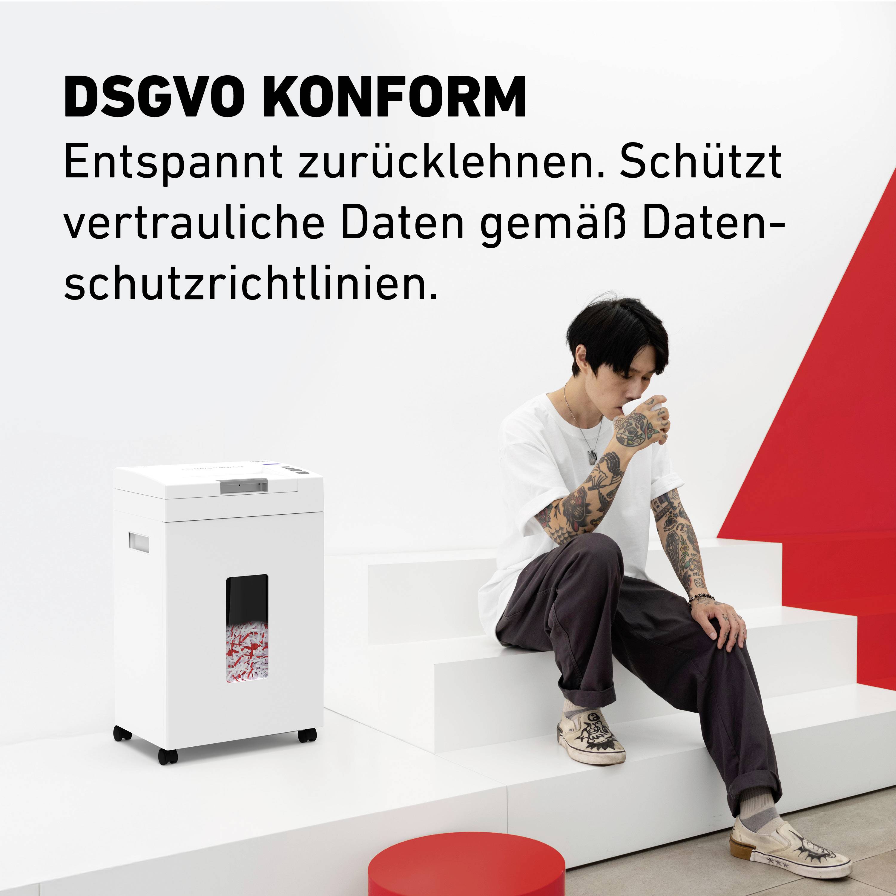 Ideal Office Auto-Feed-Aktenvernichter IDEAL Shredcat 8292 CC 4x10mm Aktenvernichter 200 Blatt Partikelschnitt 4 x 10mm P-4 26l