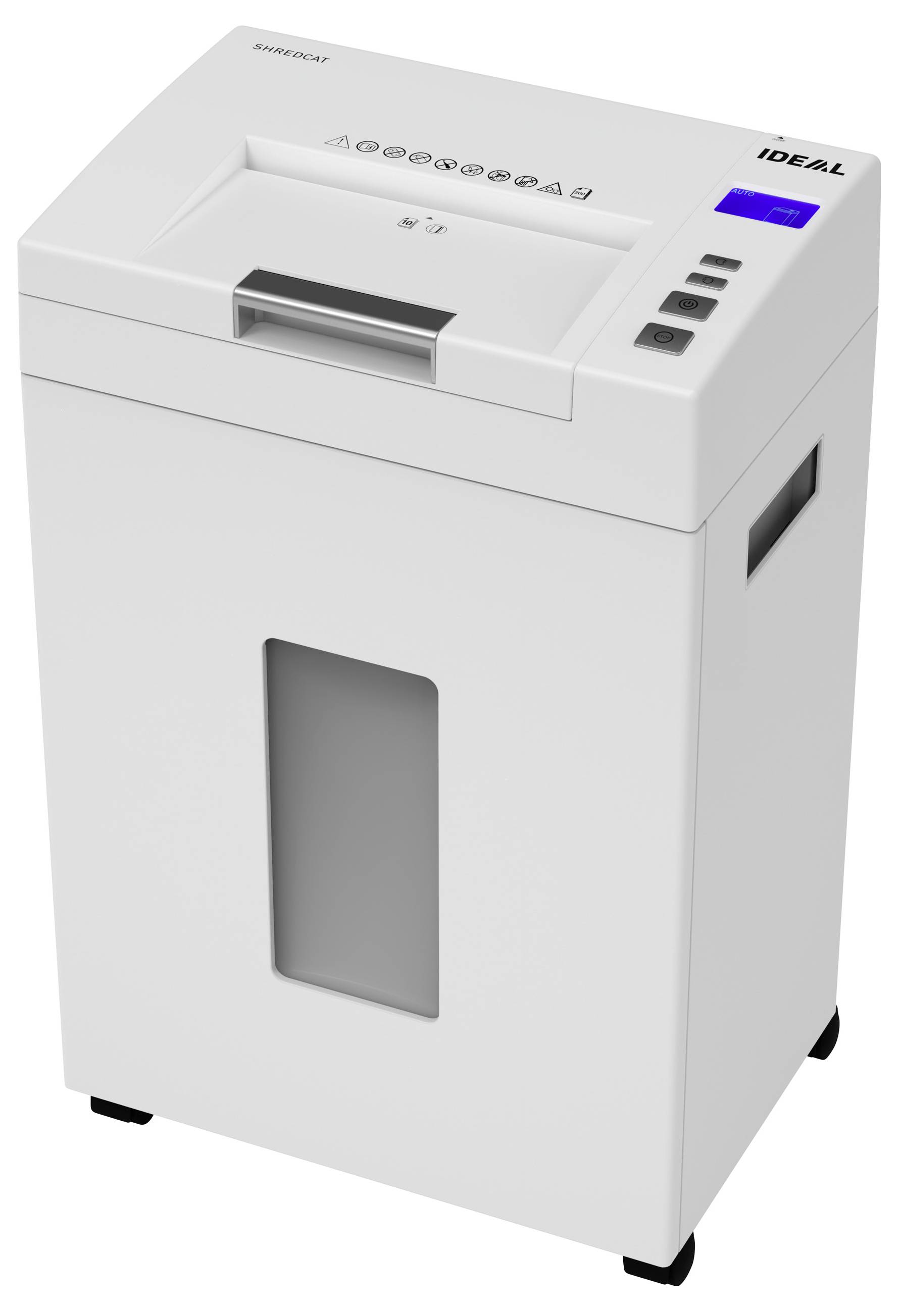 Ideal Office Auto-Feed-Aktenvernichter IDEAL Shredcat 8292 CC 4x10mm Aktenvernichter 200 Blatt Partikelschnitt 4 x 10mm P-4 26l