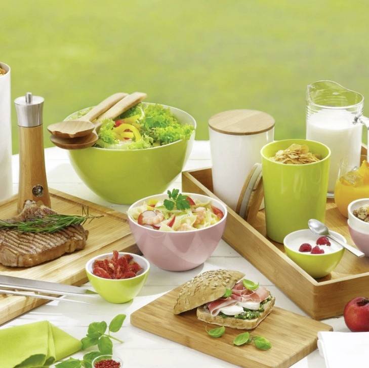 Qdesign 125mm Salatschüssel 3er Set Melamin Lavendel 190-048