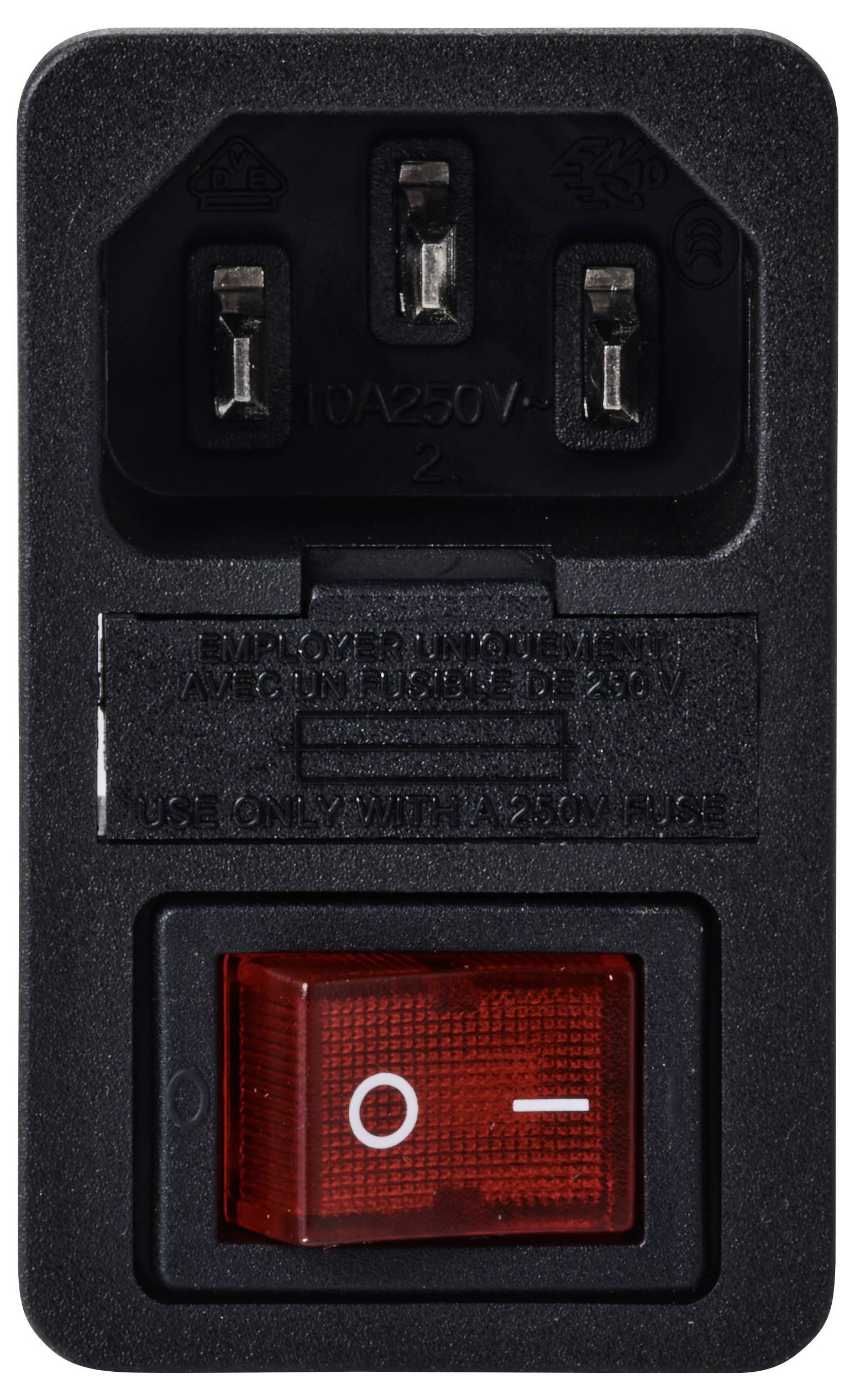 TRU COMPONENTS TC-13599520 Kaltgeräte-Steckverbinder Stecker, Einbau vertikal Gesamtpolzahl: 3 10A Schwarz 1St.