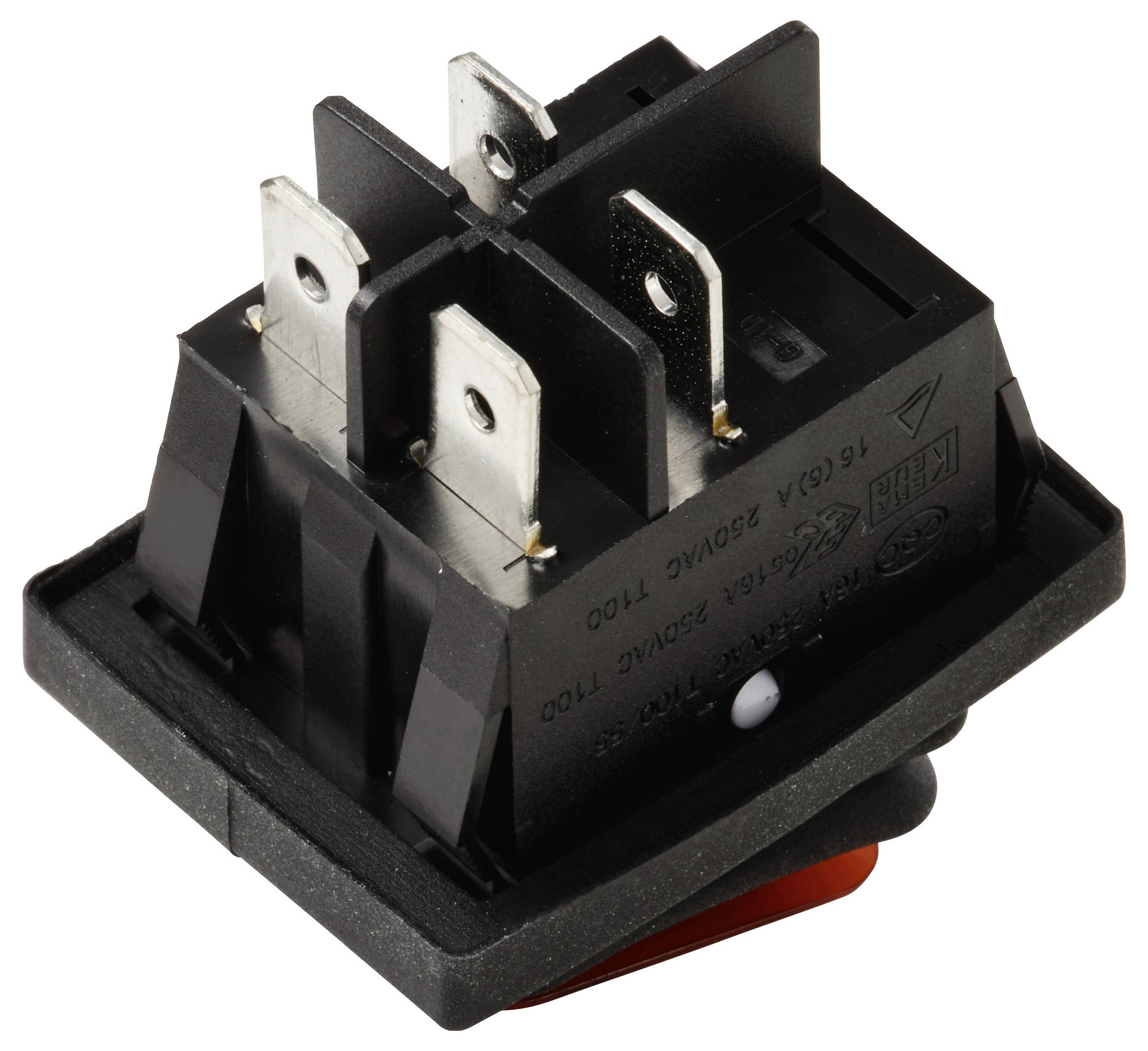 TRU COMPONENTS TC-13599528 Wippschalter 250 V/AC 16A 2 x Aus/Ein IP65 (Front) rastend