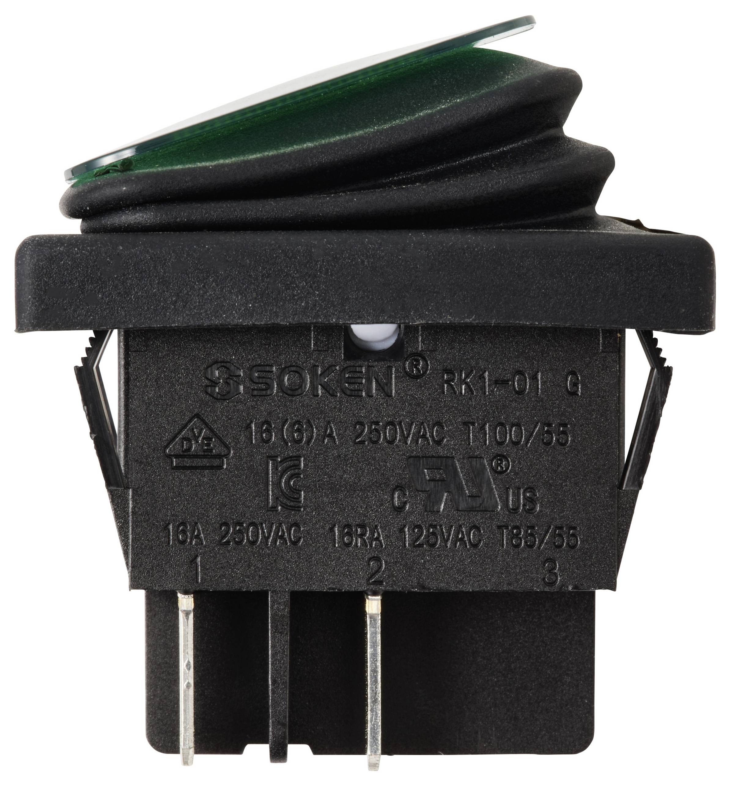 TRU COMPONENTS TC-13599532 Wippschalter 250 V/AC 16A 2 x Aus/Ein IP65 (Front) rastend