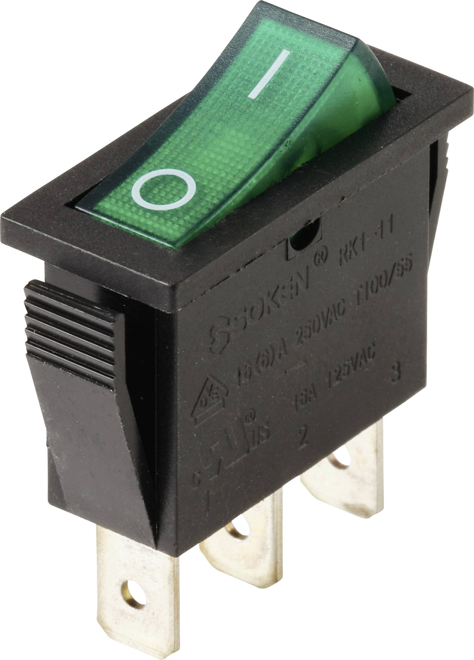 TRU COMPONENTS TC-13599536 Wippschalter 250 V/AC 16A 1 x Aus/Ein rastend