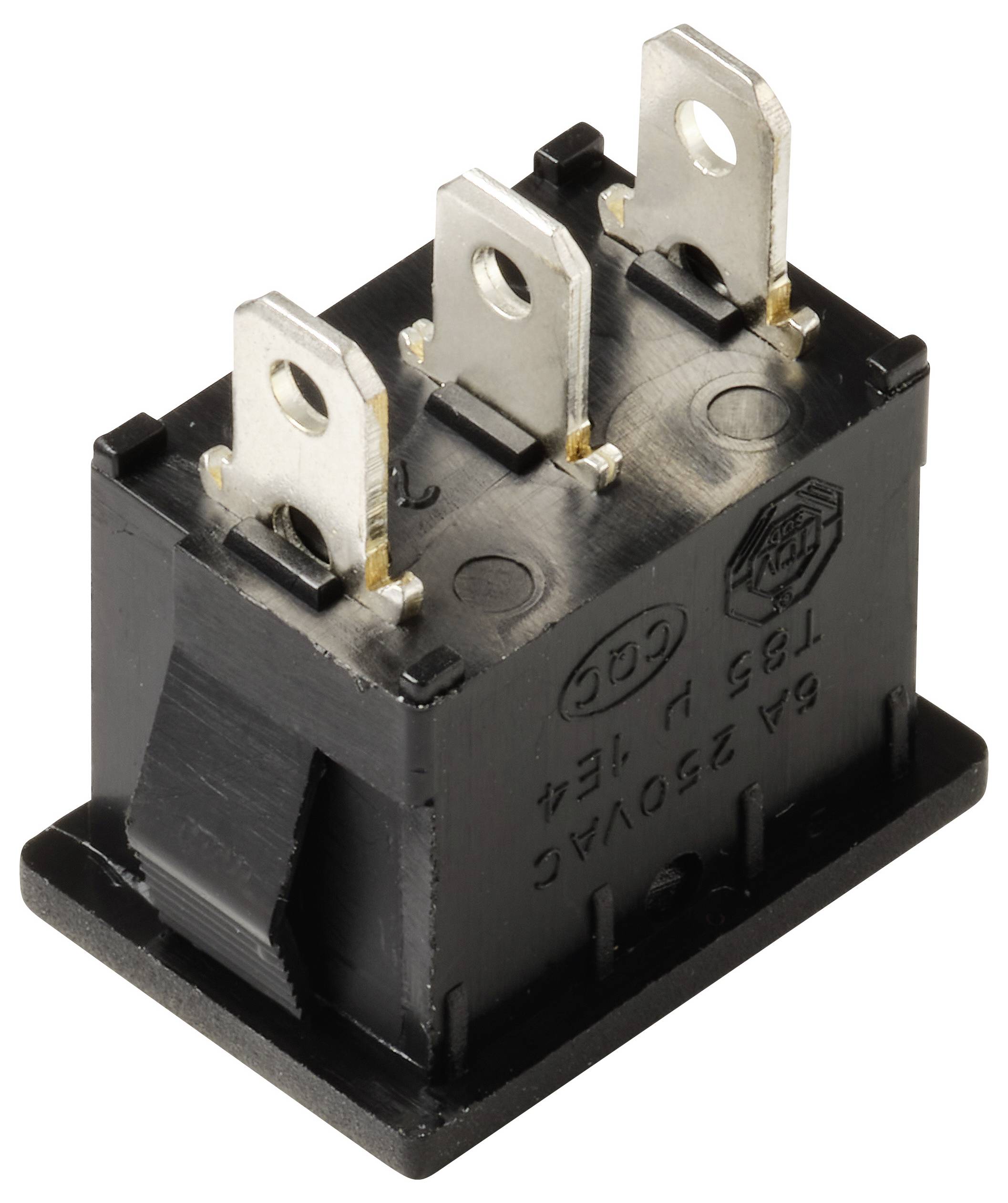 TRU COMPONENTS TC-13599544 Wippschalter 250 V/AC 6A 1 x Ein/Aus/Ein rastend/0/rastend