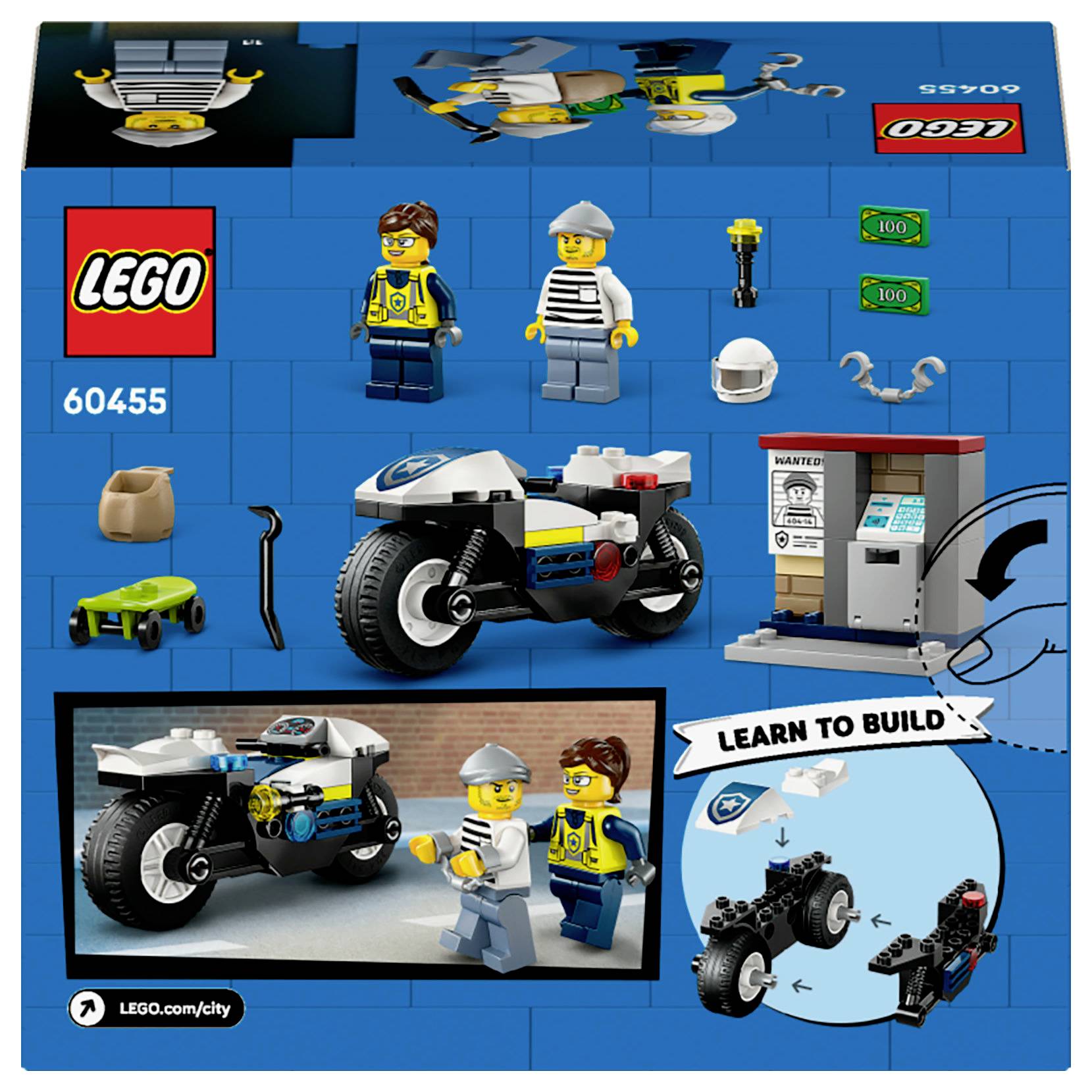60455 LEGO® CITY Verfolgungsjagd mit dem Polizeimotorrad