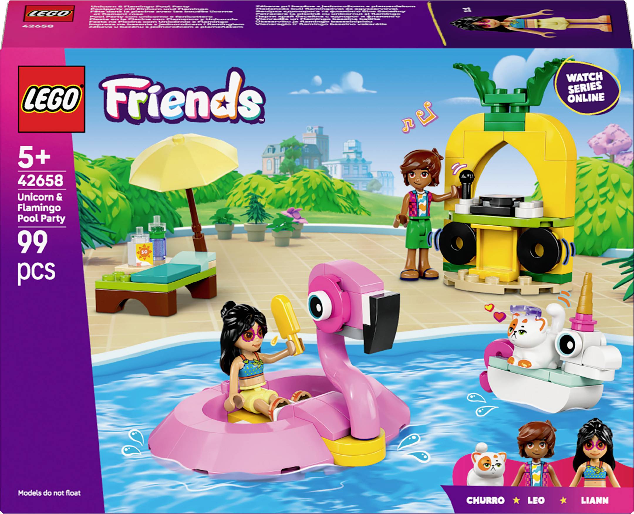 42658 LEGO® FRIENDS Poolparty mit Einhorn und Flamingo