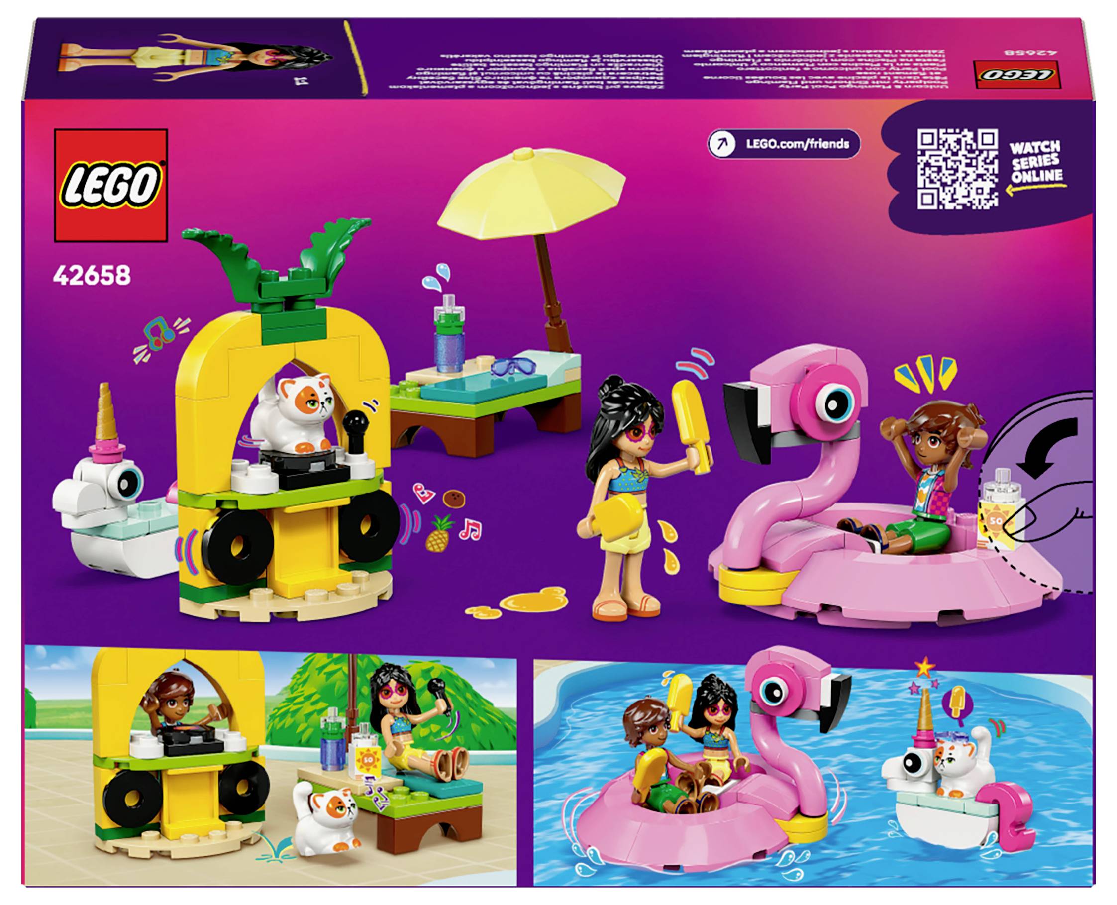 42658 LEGO® FRIENDS Poolparty mit Einhorn und Flamingo