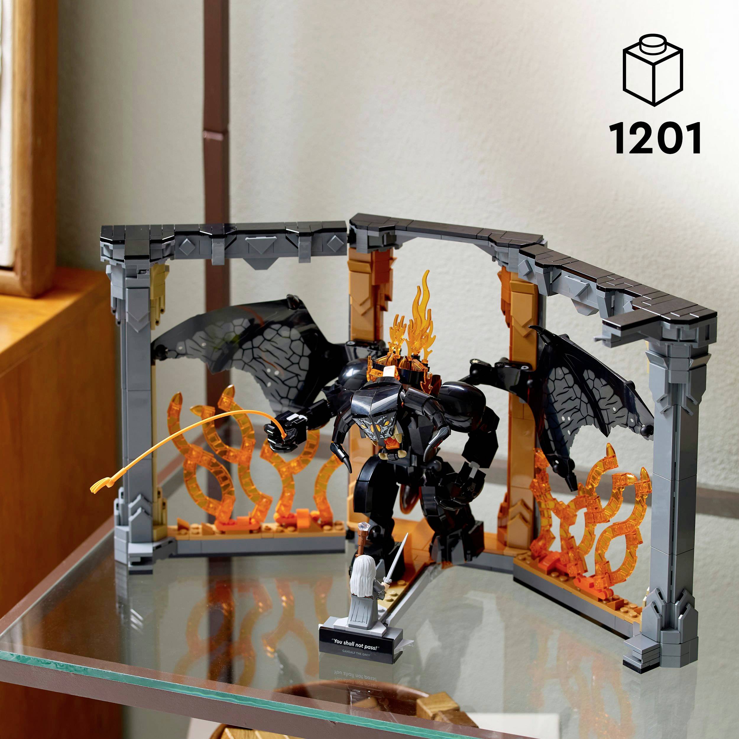 LEGO® ICONS™ 10367 Der Herr der Ringe: Balrog Bücherstütze