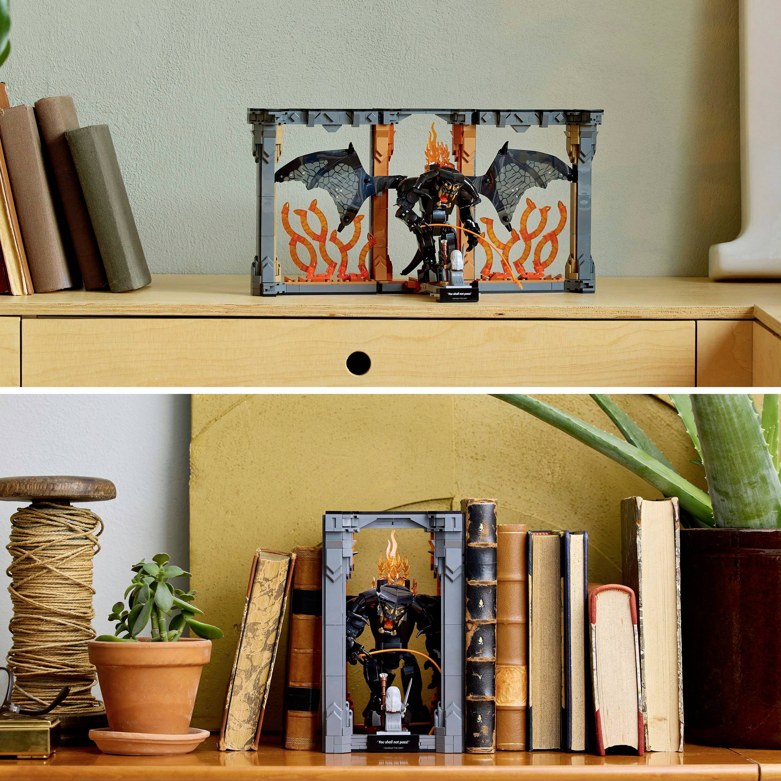 LEGO® ICONS™ 10367 Der Herr der Ringe: Balrog Bücherstütze