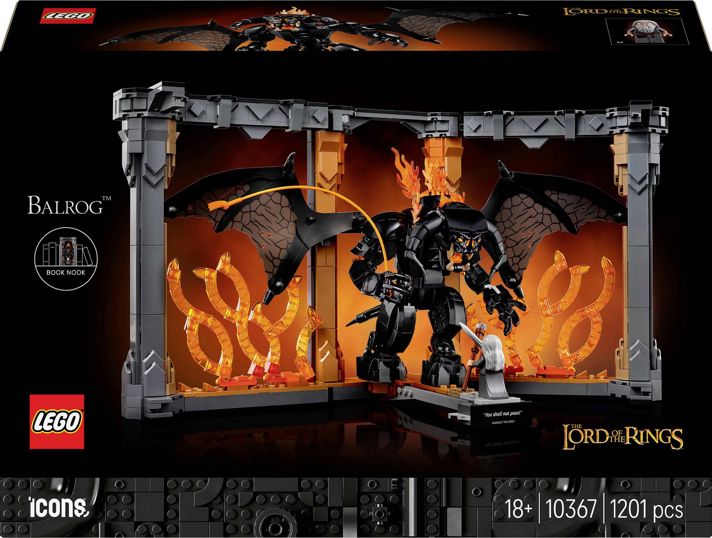 10367 LEGO® ICONS™ Der Herr der Ringe: Balrog Bücherstütze