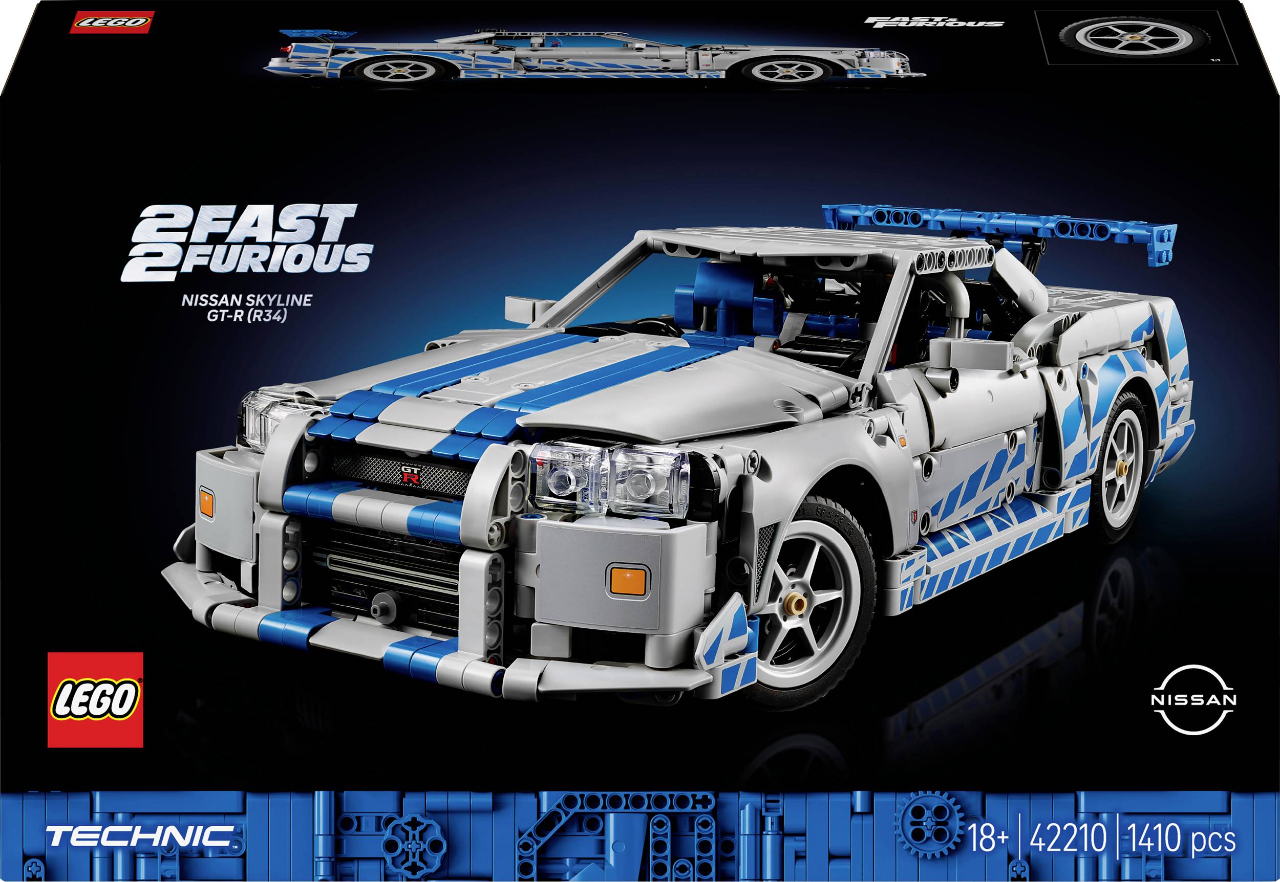 42210 LEGO® TECHNIC 2 Fast 2 Furious Nissan Skyline GT-R (R34) Flitzer
