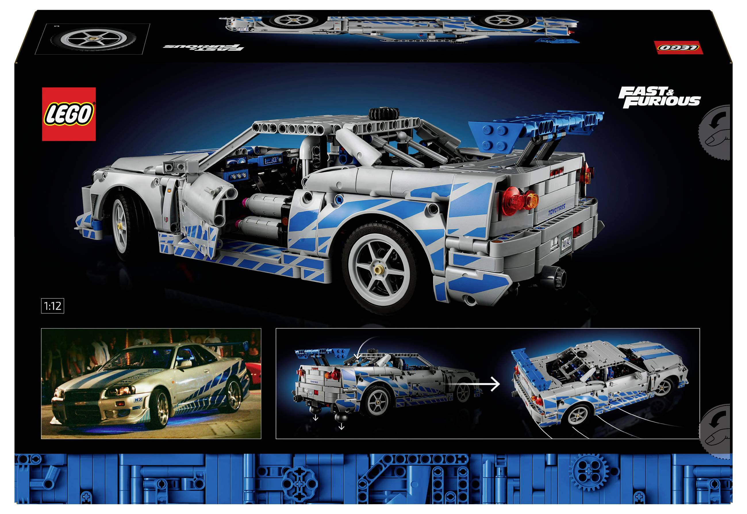 42210 LEGO® TECHNIC 2 Fast 2 Furious Nissan Skyline GT-R (R34) Flitzer