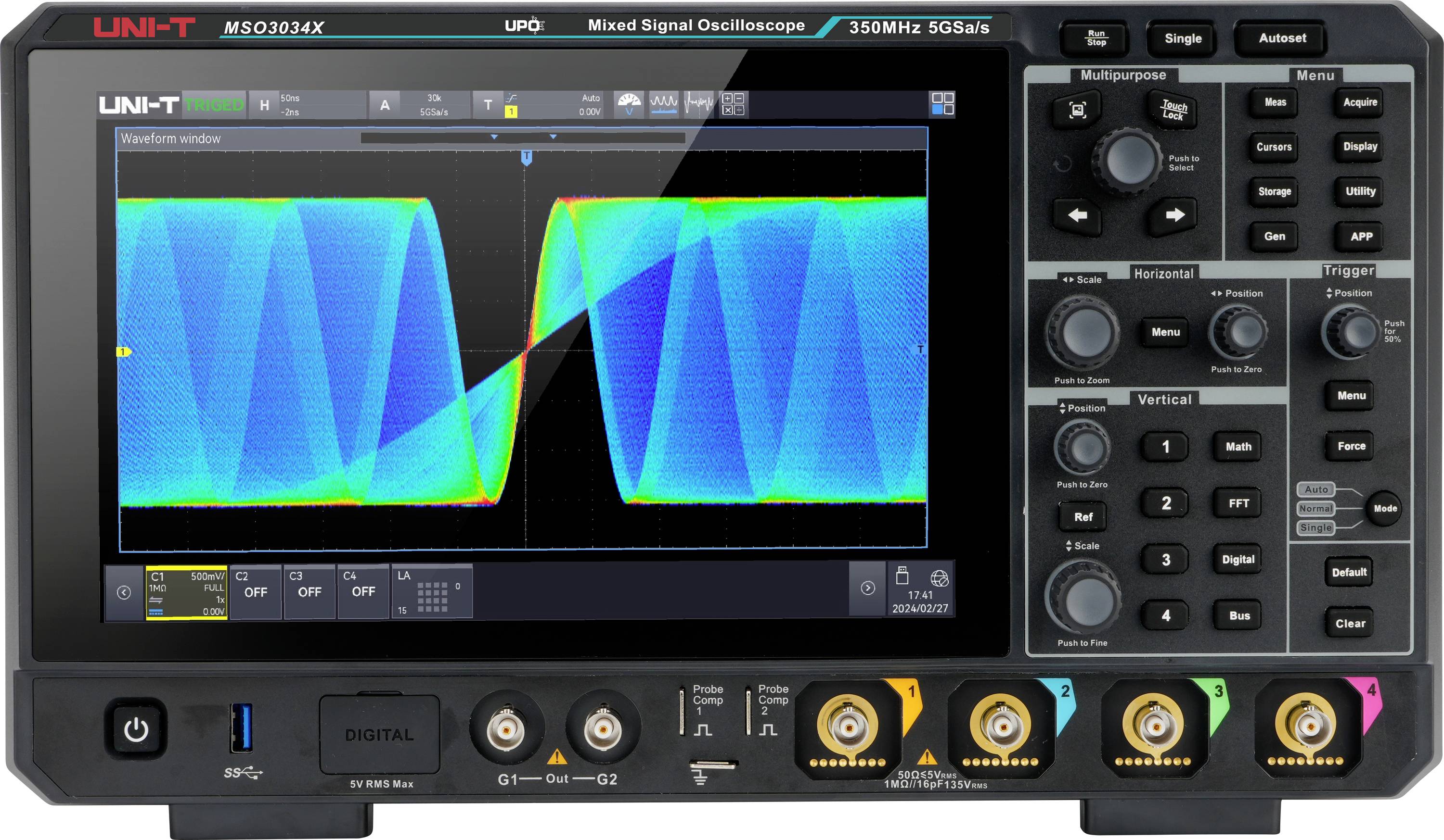 Uni-T MSO3034X Digital-Oszilloskop 350MHz 1St.