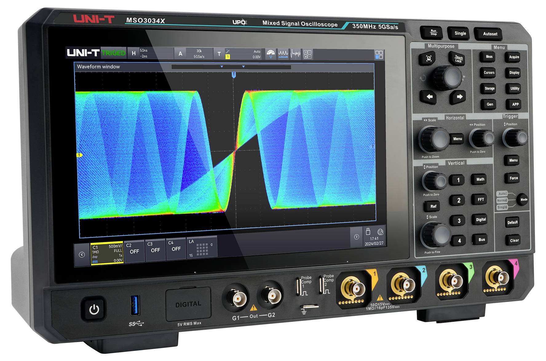 Uni-T MSO3034X Digital-Oszilloskop 350MHz 1St.