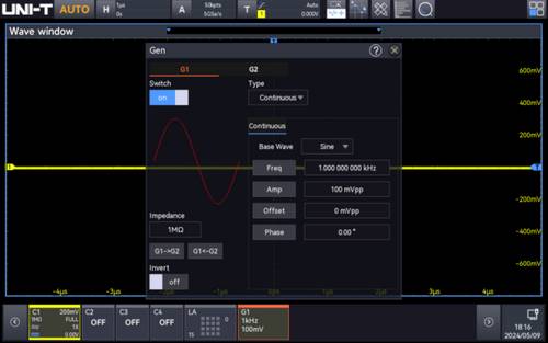 Uni-T MSO2000X-AWG Mess-Software