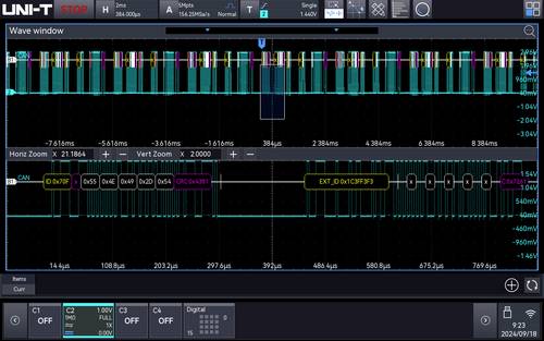 Uni-T MSO2000X-CAN Mess-Software