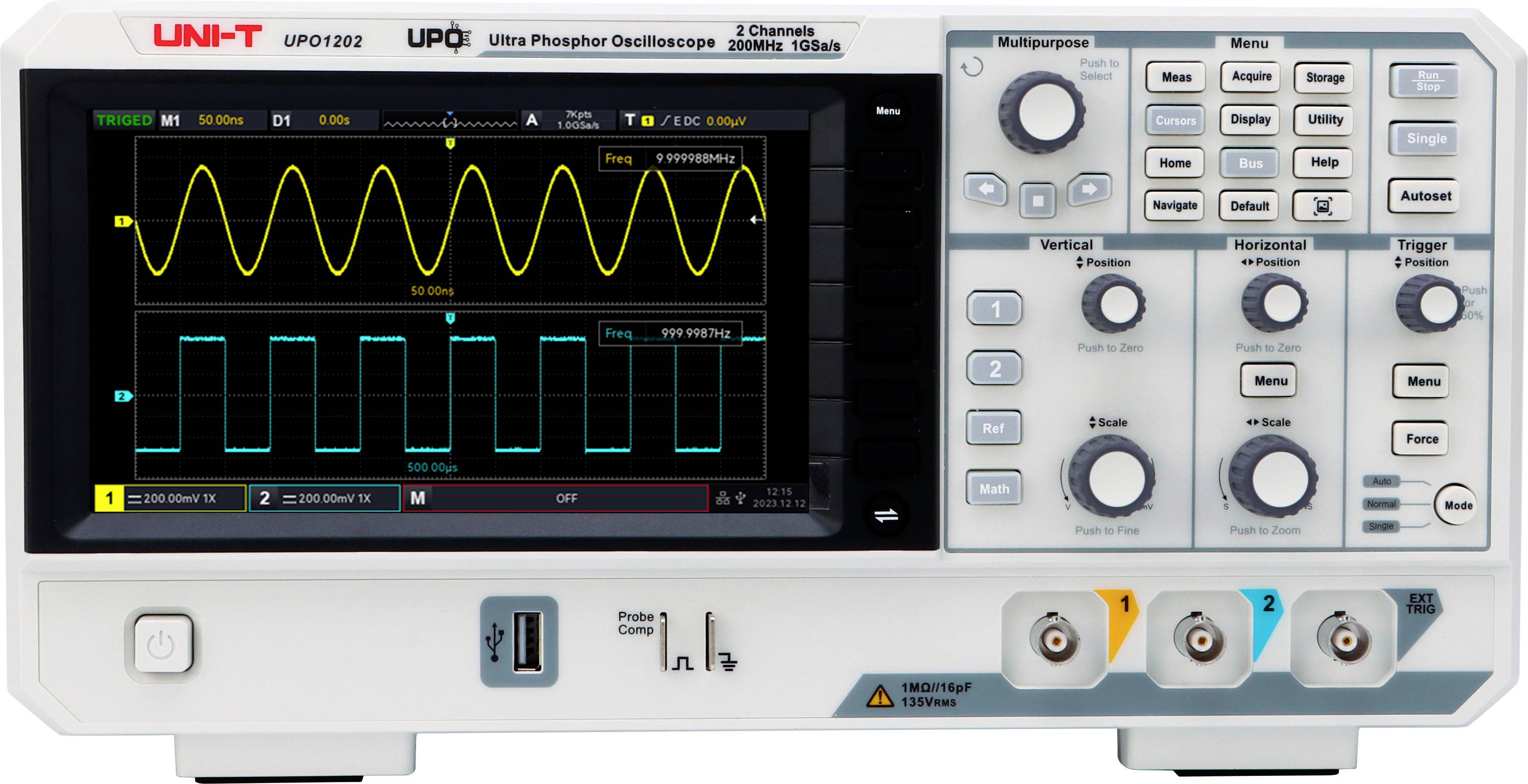 Uni-T UPO1054 Digital-Oszilloskop 50MHz 56 Mpts 1St.