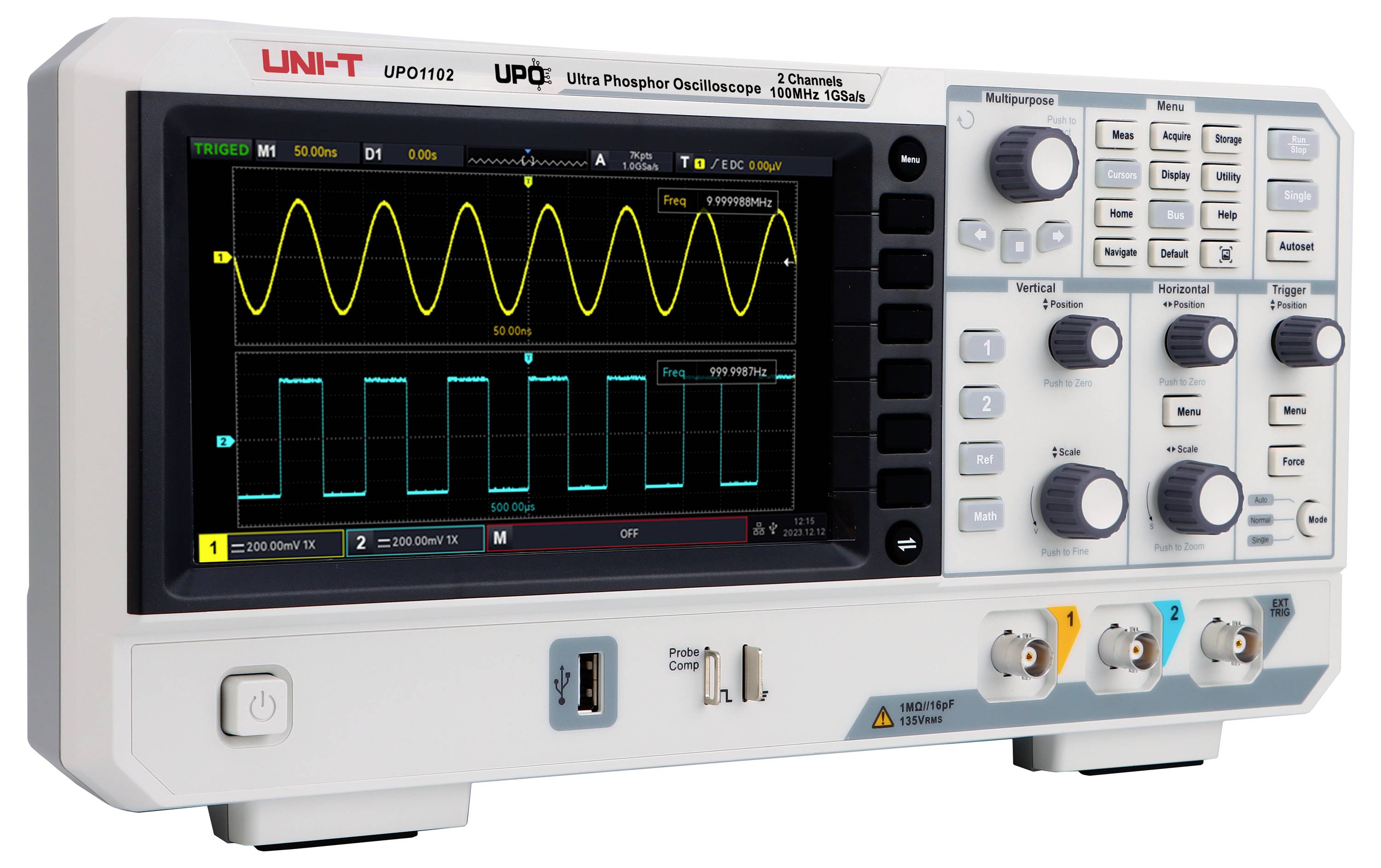 Uni-T UPO1102 Digital-Oszilloskop 100MHz 56 Mpts 1St.