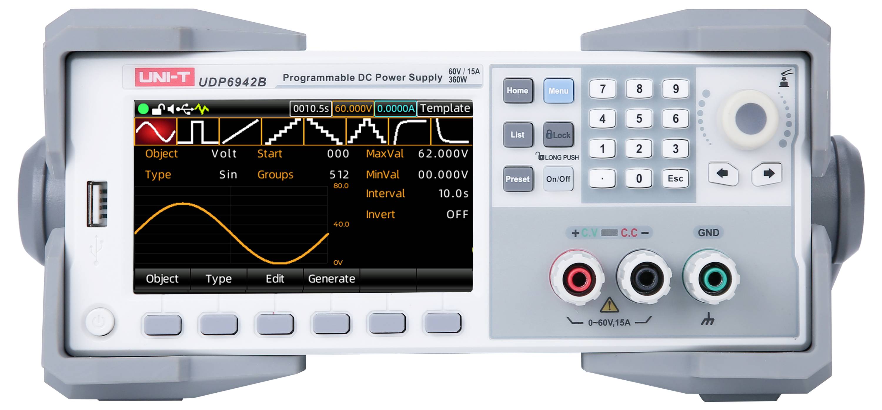 Uni-T UDP6942B Labornetzgerät, einstellbar 0 - 60V 0mA - 15A 360W