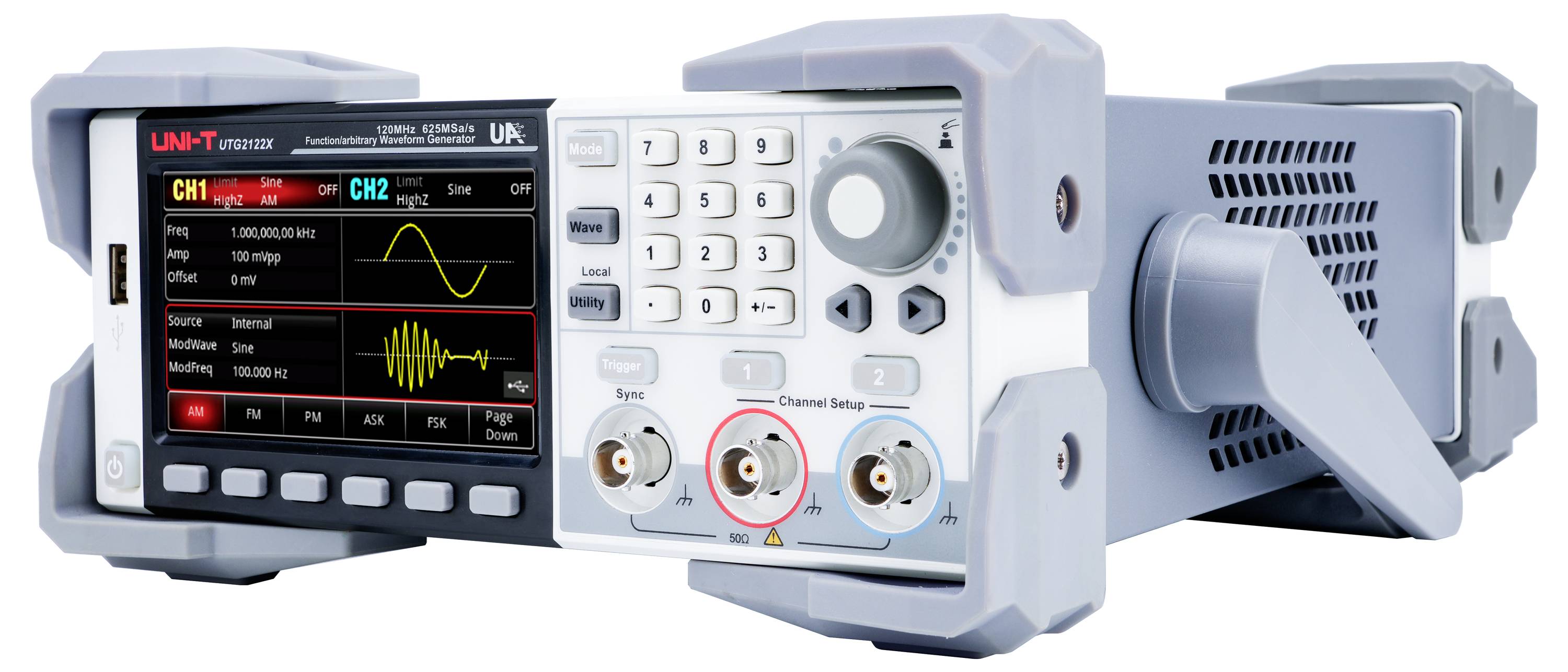 Uni-T UTG2122X Funktionsgenerator netzbetrieben 120Hz (max) 2-Kanal Arbiträr, Rechteck, Puls, Rampe, Rauschen
