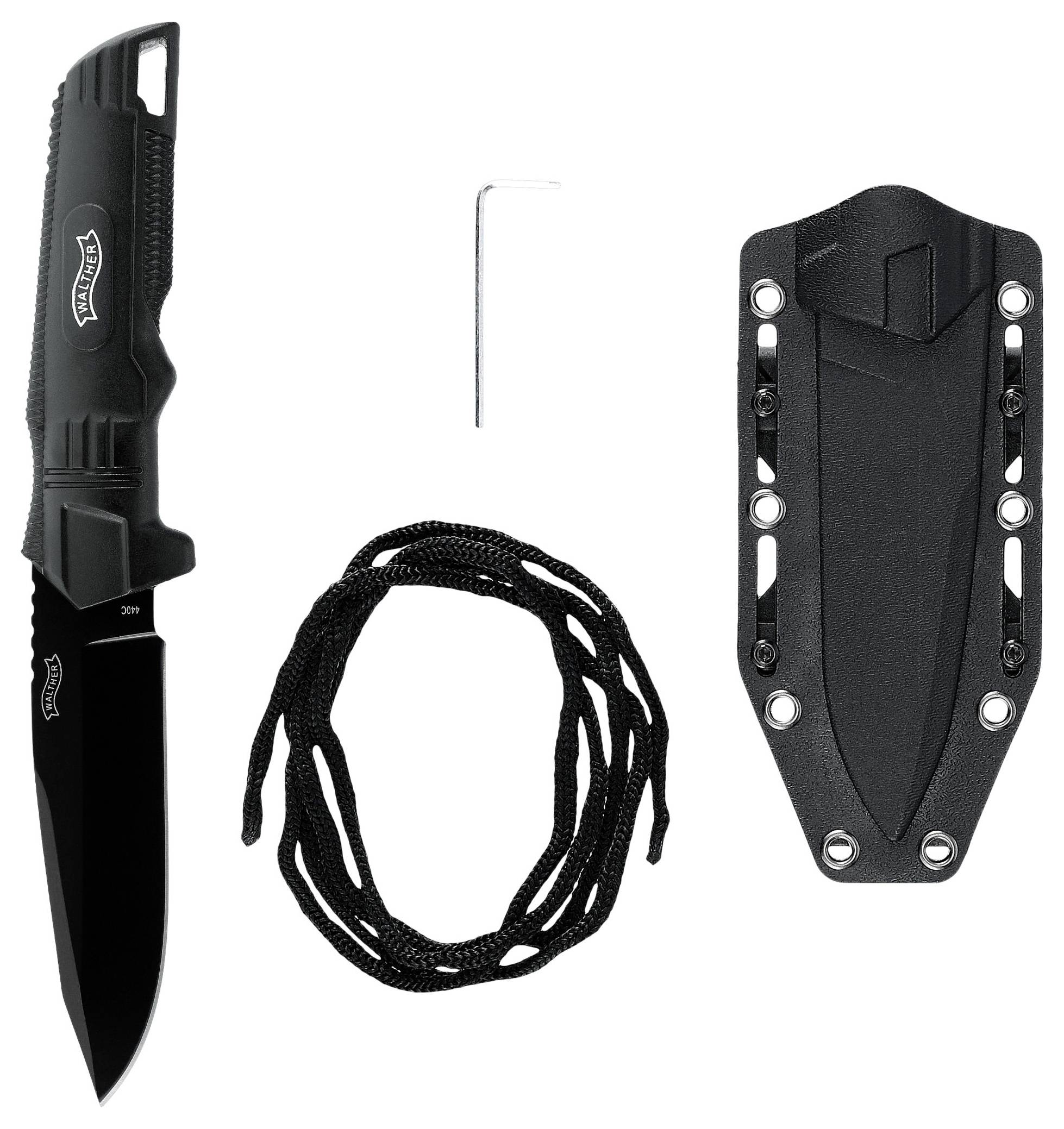 Walther BUK Einsatzmesser Outdoormesser 5.0720 Schwarz